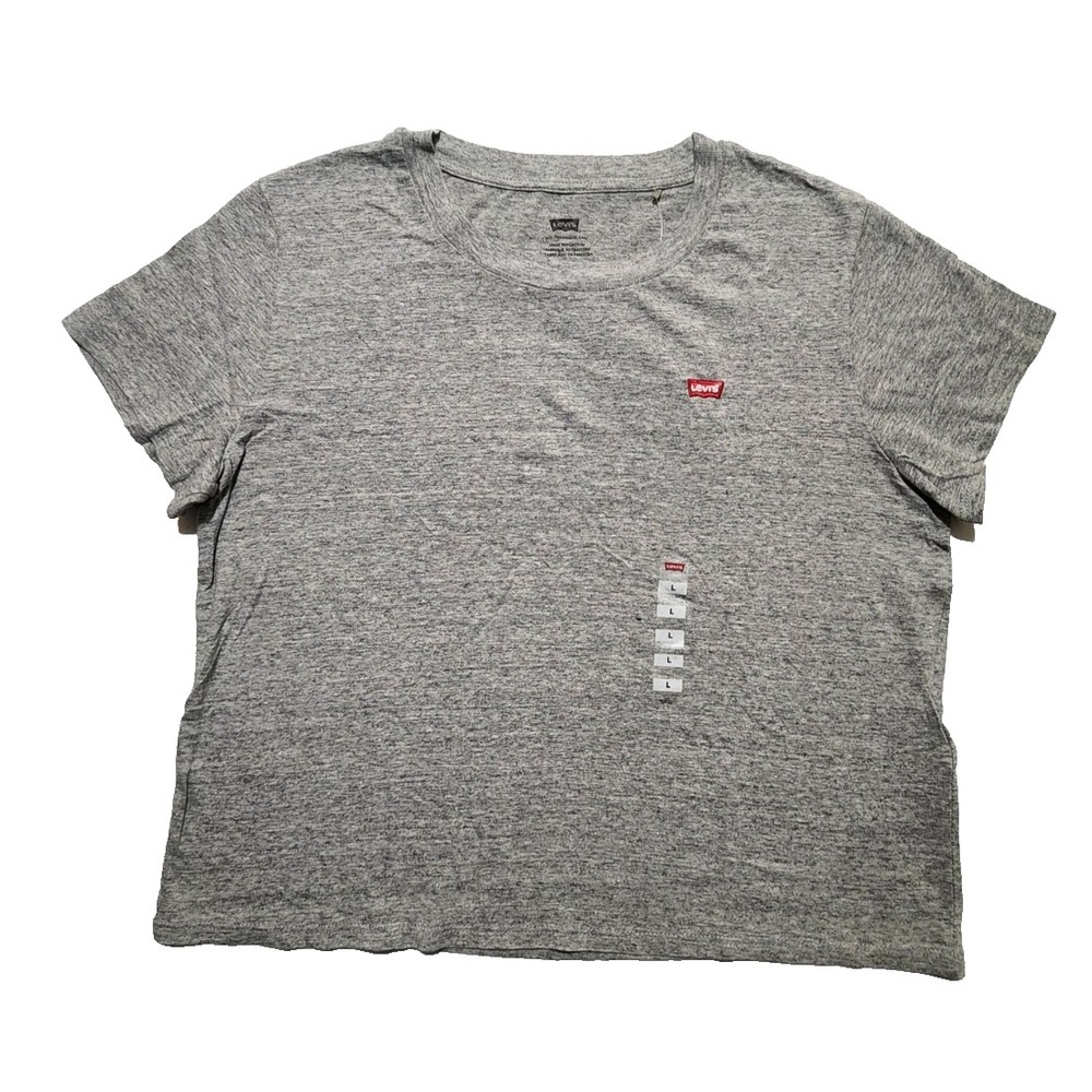 LEVI'S Women's Crop Top Short-Sleeve Gray Size L New